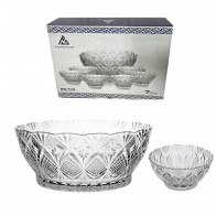 Набір склянок скляних Crystalite 1+6 шт Helios BB-7CS