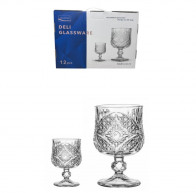 Набір 6 келихів для коньяку та 6 чарок Батерфляй Helios DSKB161A/L12 скло під кришталь 