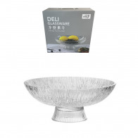 Салатниця-фруктівниця на ніжці Брікс Топ 256мм 6286 (EX6001-10B/L1) скло