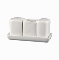 Набір для спецій Extra white 4-предмета Helios W268 фарфоровий