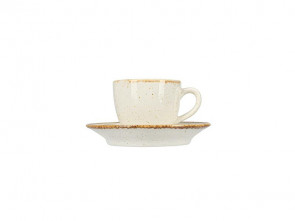 Набор для кофе чашка 80мл+блюдце 12см Porland бежевый фарфор-2