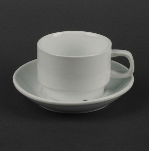 Фарфоровая чашка Helios HR1301 200мл с блюдцем