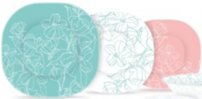 Сервиз столовый Ambi Poppy Pink 19 предметов Luminarc V6285